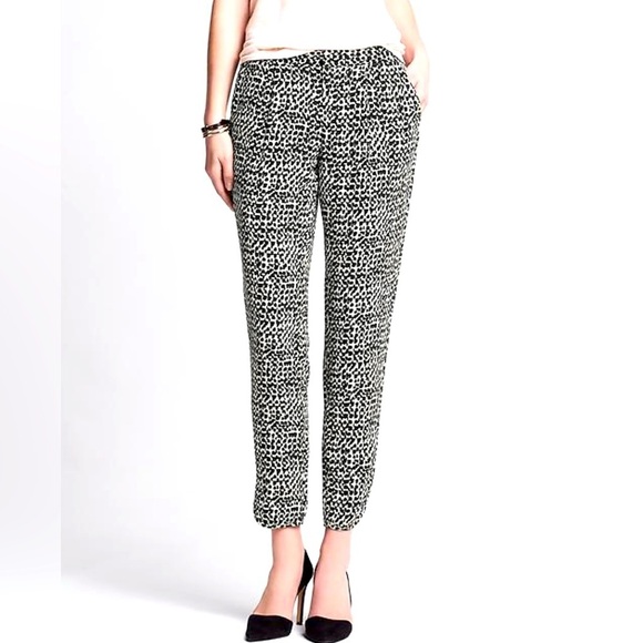 Banana Republic Printed Soft Drapey Pant, size 12L Long - Picture 1 of 9